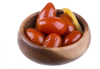 Pickled red tomatoes