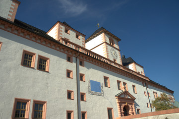 Fototapeta na wymiar Fassade von Schloss Augustusburg in Sachsen, Deutschland