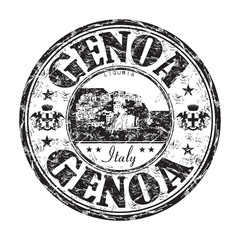 Genoa grunge rubber stamp