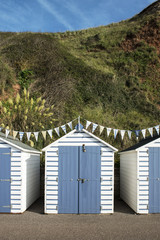 Beach Huts at Seaton, Devon, UK