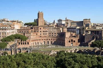 Fototapeta na wymiar Forum Trajana w Rzymie, Włochy