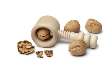 Walnuts and nutcracker