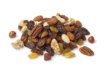 Pile of raisons and nuts