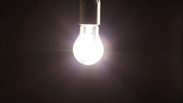 Real light bulb flickering.