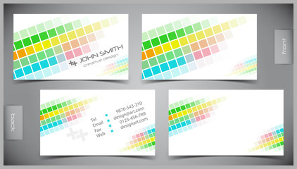 Fototapeta premium Vector abstract creative business cards (set template)
