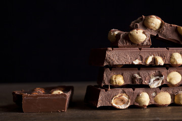 Chocolate with hazelnuts