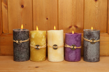 Five Feng Shui candles