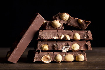 Chocolate with hazelnuts