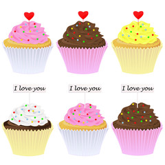 set of cupcakes