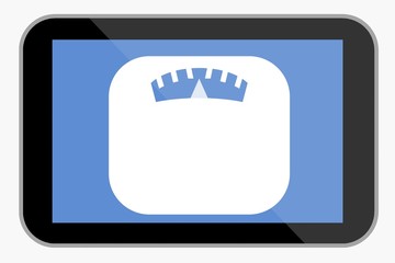 Balance pèse personne dans une tablette