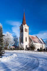 Fototapeta na wymiar Jõelähtme church in Estonia