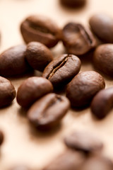 Kaffebohnen im Detail