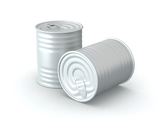 Isolated Tin Cans