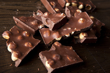Chocolate with hazelnuts