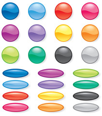 Set of color button