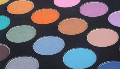 Colorful shadows palette. Makeup background