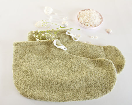 Green Microfiber Spa Socks