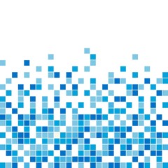 Vector seamless blue mosaic - obrazy, fototapety, plakaty