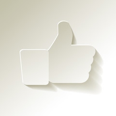 Obraz premium Like papier Weiss Icon