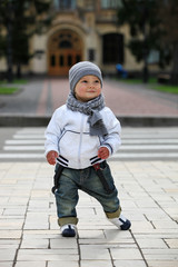 Fototapeta premium Cute little boy outdoors