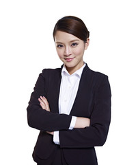 portrait of asian businesswoman with arms crossed
