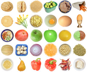 Food collage isolated