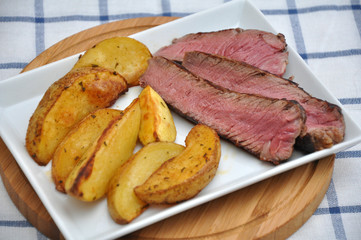 Rinderfilet mit Kartoffel Wedges