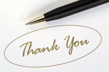 The words Thank You concepts of appreciation and thankfulness