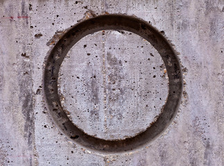 Circle on Concrete Wall