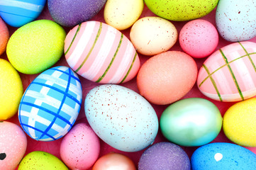 Fototapeta na wymiar Wielkanoc tła kolorowe pisanki