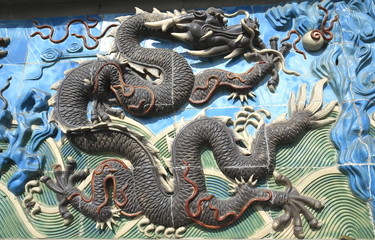 Chinese dragon of ancient ceramics