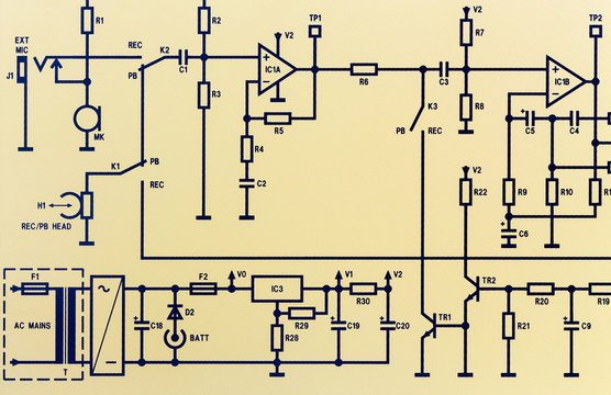 Part of an electronic circuit diagram
