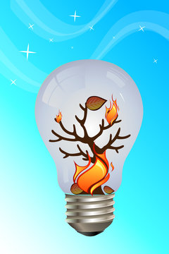 green house effect inside the light bulb, wildfire