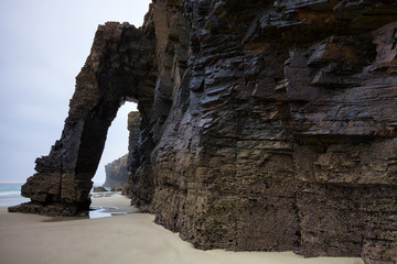 Beach of the Cathedrals in Ribadeo, Lugo,Galicia