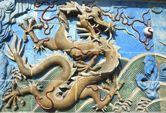 Chinese dragon of ancient ceramics