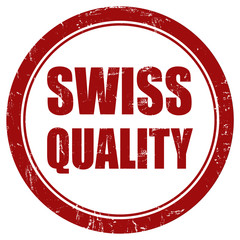 Grunge Stempel rot rund SWISS QUALITY