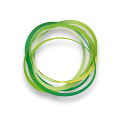 Vector  Green Rings Background © puckillustrations