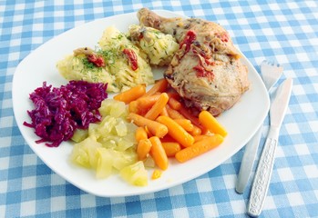 dinner dish with poultry