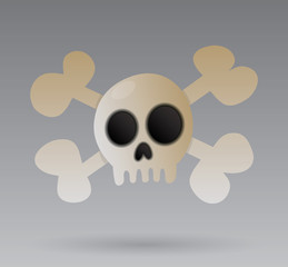 Skull with crossbones. EPS10.