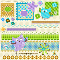 Fototapeta premium scrapbook set