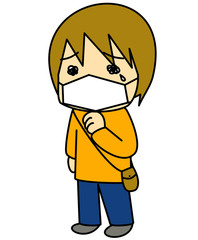 Obraz premium マスクをする人