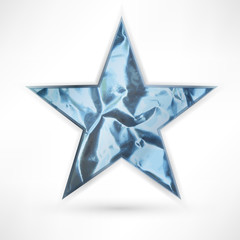 silver star on white