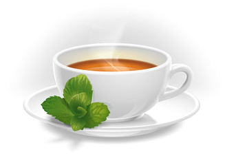 Cup of tea with mint