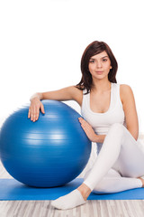 Woman doing fitness exercise