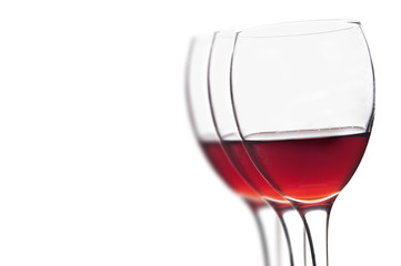 wine glasses isolated