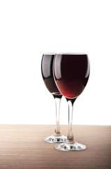 red wine into glass