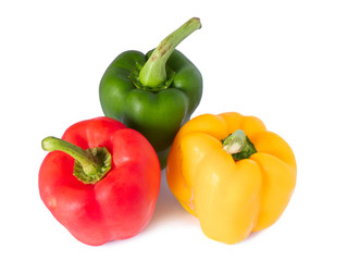  bell peppers  on a white background