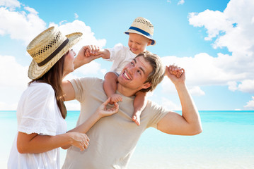 happy young family