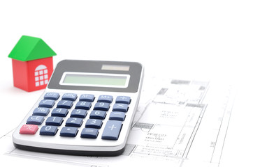 家　設計図　電卓