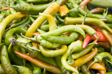 Green chili peppers